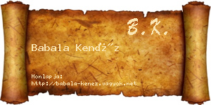 Babala Kenéz névjegykártya